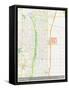 Scottsdale, United States of America Map-null-Framed Stretched Canvas