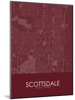 Scottsdale, United States of America Red Map-null-Mounted Poster