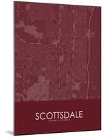 Scottsdale, United States of America Red Map-null-Mounted Poster