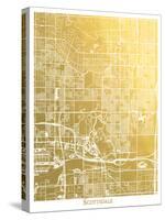 Scottsdale-The Gold Foil Map Company-Stretched Canvas