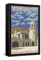 Scotty's Castle, Death Valley, California-Lantern Press-Framed Stretched Canvas