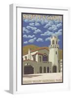 Scotty's Castle, Death Valley, California-Lantern Press-Framed Art Print