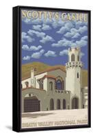 Scotty's Castle, Death Valley, California-Lantern Press-Framed Stretched Canvas