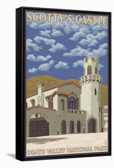 Scotty's Castle, Death Valley, California-Lantern Press-Framed Stretched Canvas