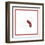 Scotty Silhouette with Red Scarf-Lanie Loreth-Framed Art Print