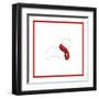 Scotty Silhouette with Red Scarf-Lanie Loreth-Framed Art Print