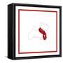 Scotty Silhouette with Red Scarf-Lanie Loreth-Framed Stretched Canvas