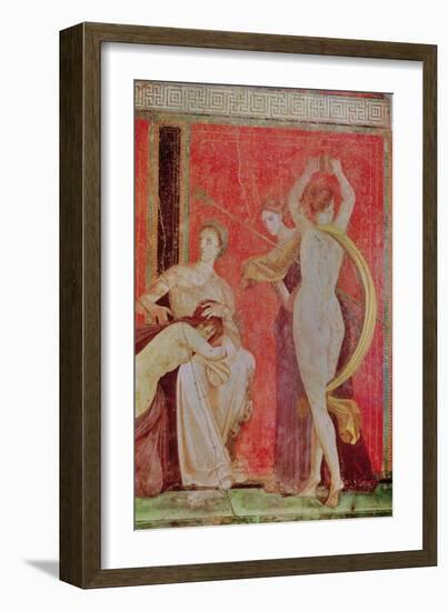 Scourged Woman and Dancer with Cymbals, South Wall, Oecus 5, 60-50 BC-null-Framed Giclee Print