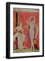 Scourged Woman and Dancer with Cymbals, South Wall, Oecus 5, 60-50 BC-null-Framed Giclee Print