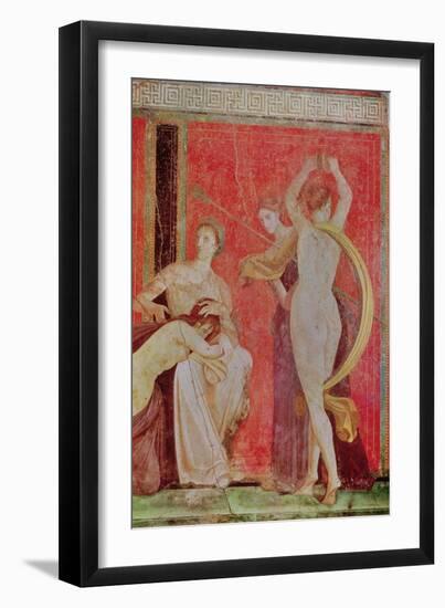 Scourged Woman and Dancer with Cymbals, South Wall, Oecus 5, 60-50 BC-null-Framed Giclee Print