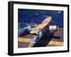 Scout Plane Preparing for Carrier Launch During Us Navy Manuevers Off the Hawaiian Islands-Carl Mydans-Framed Photographic Print