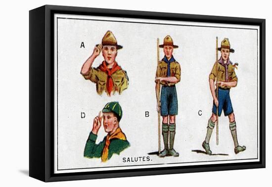 Scout Salutes, 1929-English School-Framed Stretched Canvas