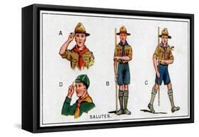 Scout Salutes, 1929-English School-Framed Stretched Canvas