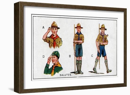 Scout Salutes, 1929-English School-Framed Giclee Print