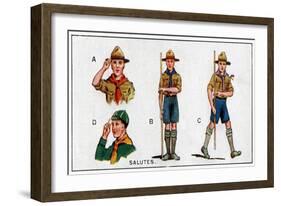 Scout Salutes, 1929-English School-Framed Giclee Print