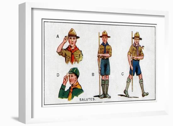 Scout Salutes, 1929-English School-Framed Giclee Print