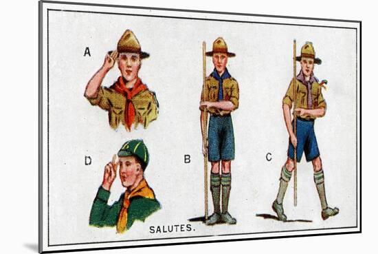 Scout Salutes, 1929-English School-Mounted Giclee Print