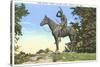 Scout Statue, Kansas City, Missouri-null-Stretched Canvas