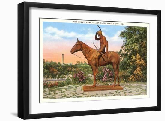 Scout Statue, Kansas City, Missouri-null-Framed Art Print