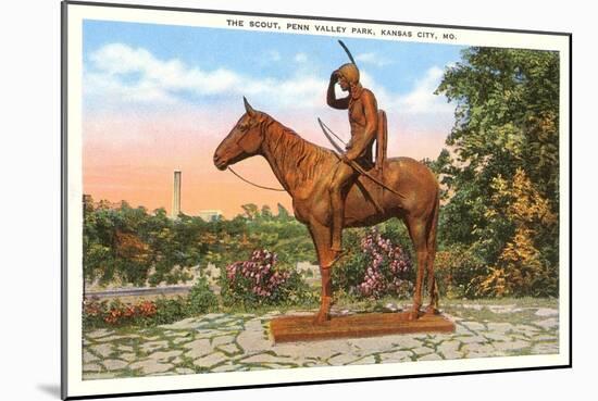 Scout Statue, Kansas City, Missouri-null-Mounted Art Print
