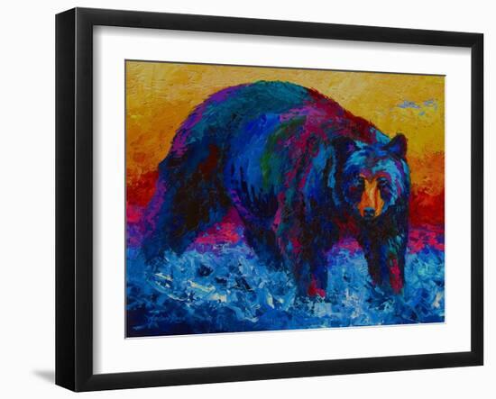 Scouting Fish Black Bear-Marion Rose-Framed Giclee Print