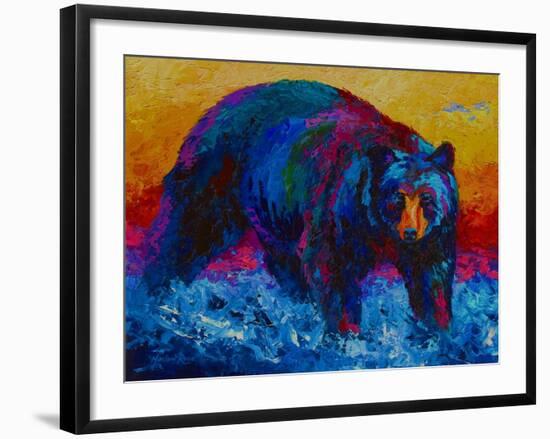 Scouting Fish Black Bear-Marion Rose-Framed Giclee Print