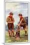 Scoutmaster and Assistant Scoutmaster, 1929-English School-Mounted Giclee Print