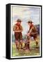 Scoutmaster and Assistant Scoutmaster, 1929-English School-Framed Stretched Canvas