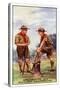 Scoutmaster and Assistant Scoutmaster, 1929-English School-Stretched Canvas