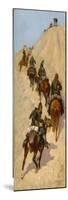 Scouts Climbing a Mountain, 1891 (Oil on Canvas)-Frederic Remington-Mounted Premium Giclee Print