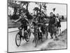Scouts on Bikes 1930-null-Mounted Art Print