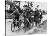 Scouts on Bikes 1930-null-Stretched Canvas