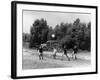 Scouts Playing Football-null-Framed Photographic Print