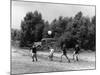 Scouts Playing Football-null-Mounted Photographic Print