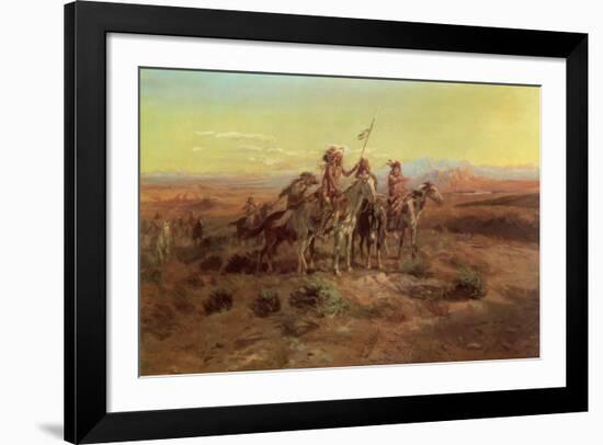 Scouts-Charles Marion Russell-Framed Art Print