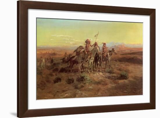 Scouts-Charles Marion Russell-Framed Art Print
