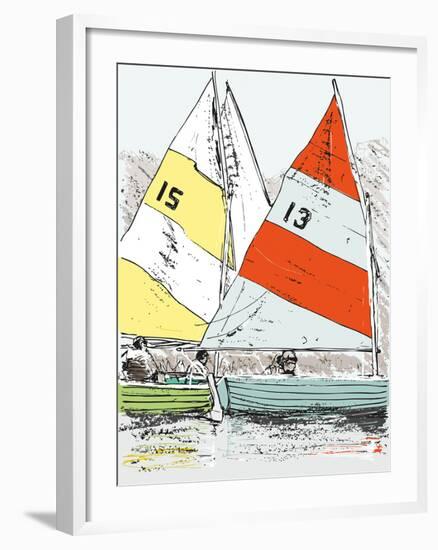 Scow Sails-James Lord-Framed Giclee Print