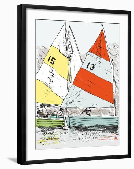 Scow Sails-James Lord-Framed Giclee Print