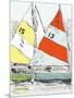 Scow Sails-James Lord-Mounted Giclee Print