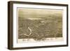 Scranton, Pennsylvania - Panoramic Map-Lantern Press-Framed Art Print