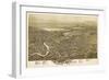 Scranton, Pennsylvania - Panoramic Map-Lantern Press-Framed Art Print