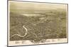 Scranton, Pennsylvania - Panoramic Map-Lantern Press-Mounted Art Print