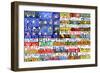 Scrap Flag-Design Turnpike-Framed Giclee Print