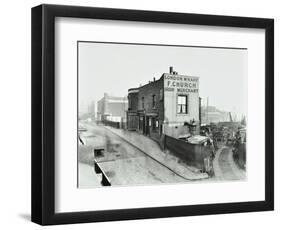 Scrapyard by Cat and Mutton Bridge, Shoreditch, London, January 1903-null-Framed Photographic Print