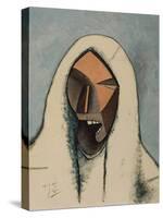 Screaming Head with a White Veil-Julio González-Stretched Canvas