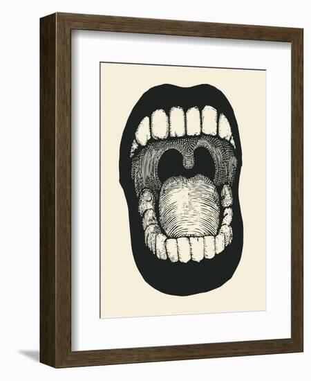 Screaming Mouth. Vector Illustration.-jumpingsack-Framed Art Print