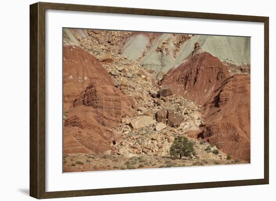 Scree Field on the Side of a Sandstone Butte-James Hager-Framed Photographic Print