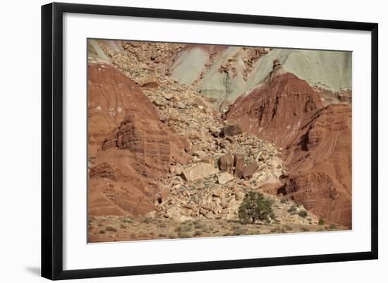 Scree Field on the Side of a Sandstone Butte-James Hager-Framed Photographic Print