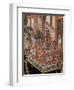 Screen Called 'Coromandel' with Scenes from Life in Forbidden Town of Peking: Musicians and Women-null-Framed Giclee Print