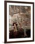 Screen Called 'Coromandel' with Scenes from the Life in the Forbidden Town of Peking: Horsemen and-null-Framed Giclee Print